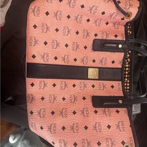 MCM Pink and Navy tote bag